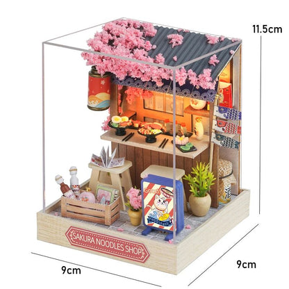 Wooden Flower Garden DIY Book Nook Kit – 3D Puzzle Bookshelf Insert with LED Lights
