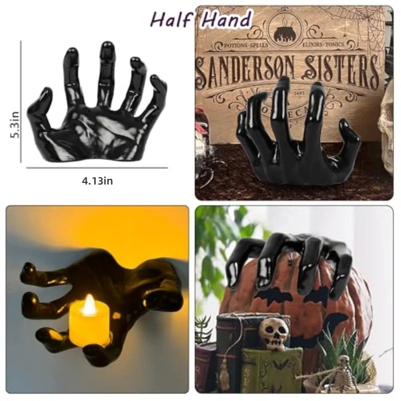Gothic Creepy Hand Wall Candle Holder – Life-Size Horror Hand Halloween & Christmas Decor