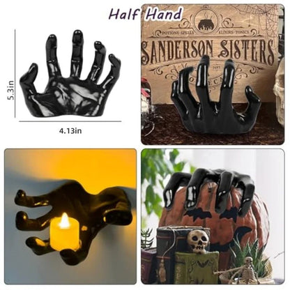Gothic Creepy Hand Wall Candle Holder – Life-Size Horror Hand Halloween & Christmas Decor