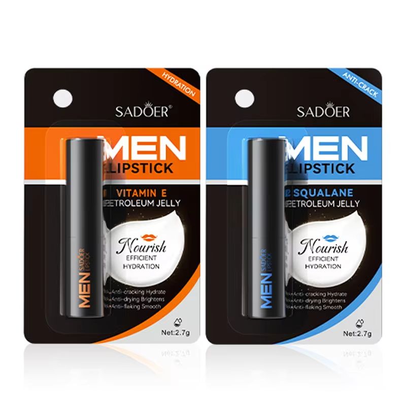 SADOER Men's Lip Balm Hydrating Anti Cracking Lip Balm for Repairing and Nourishing Dry Lips