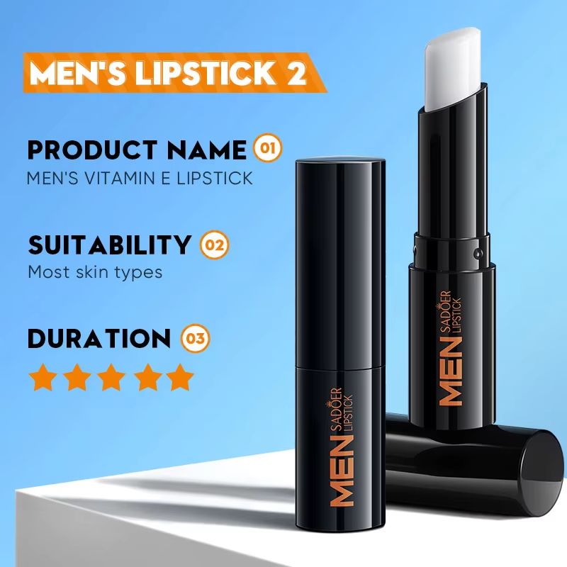 SADOER Men's Lip Balm Hydrating Anti Cracking Lip Balm for Repairing and Nourishing Dry Lips