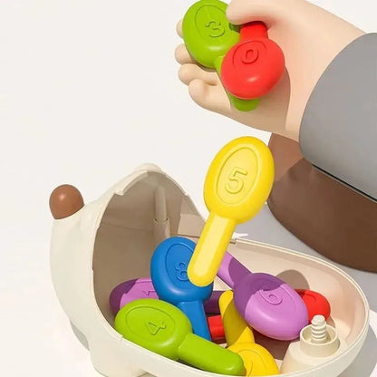 Montessori Sensory Hedgehog Toddler Peg Toy for Fine Motor Skills