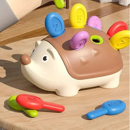 Montessori Sensory Hedgehog Toddler Peg Toy for Fine Motor Skills