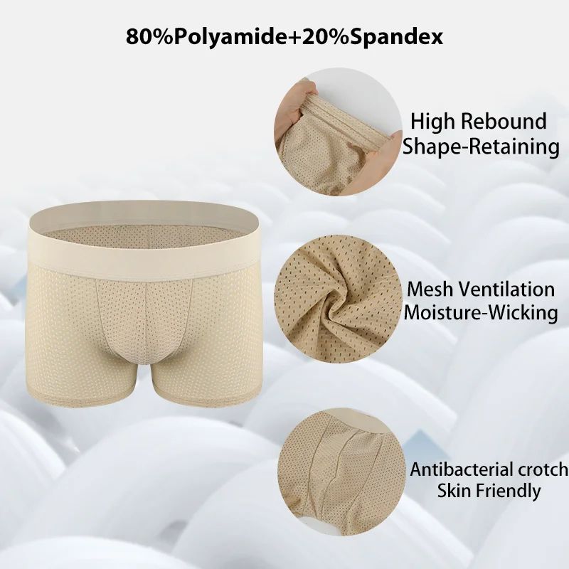 Men's Padded Butt Lifter Boxer Briefs – Removable Hip Enhancer Shapewear Underwear