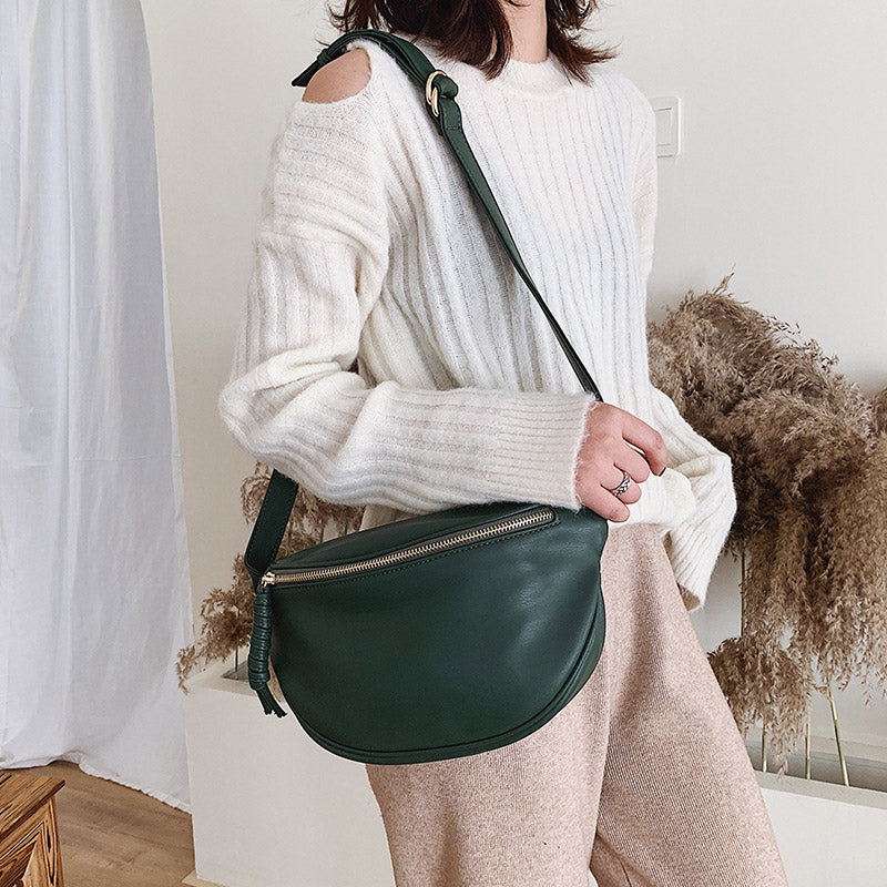 High Quality Leather Fanny Bag for Women Designer Waist & Shoulder Crossbody Bag