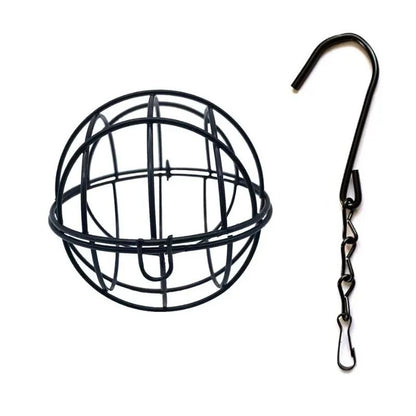 Metal Suet Ball Bird Feeder with Hanging Chain – Squirrel-Resistant Outdoor Garden Bird Feeder