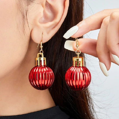Christmas Snowflake Star Ball Bulb Dangle Earrings