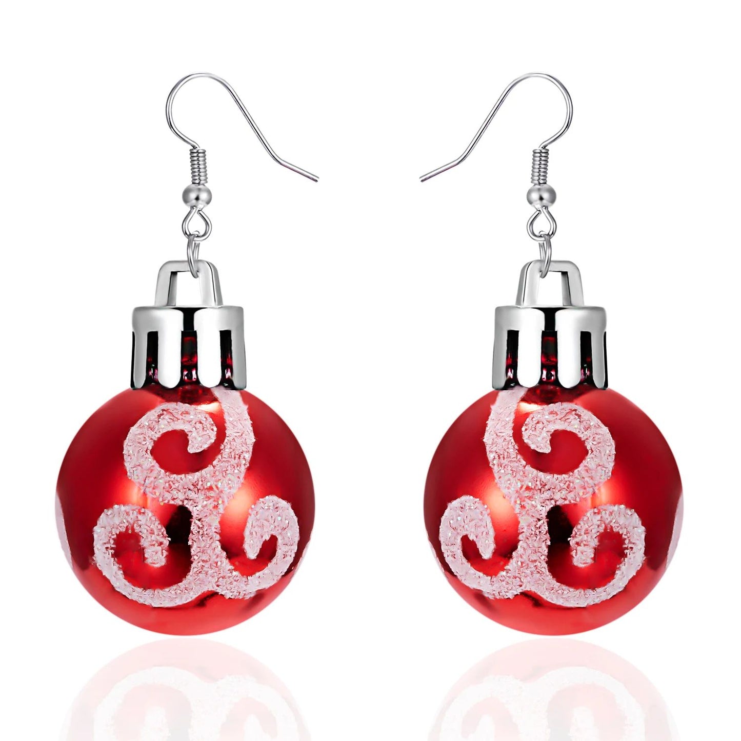 Christmas Snowflake Star Ball Bulb Dangle Earrings