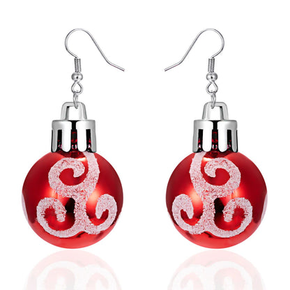 Christmas Snowflake Star Ball Bulb Dangle Earrings