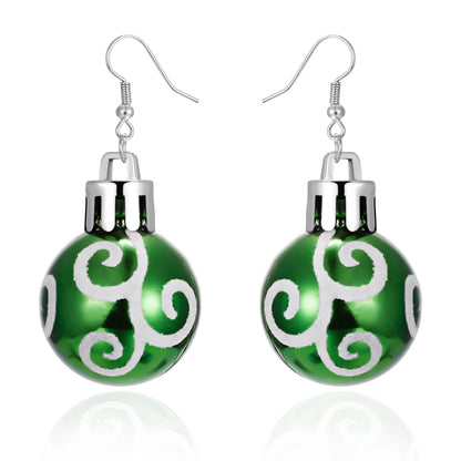 Christmas Snowflake Star Ball Bulb Dangle Earrings