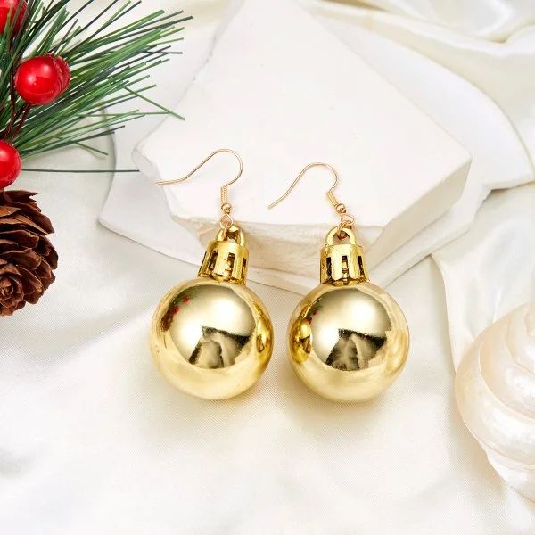 Christmas Snowflake Star Ball Bulb Dangle Earrings
