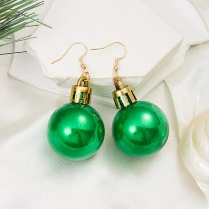 Christmas Snowflake Star Ball Bulb Dangle Earrings