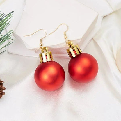 Christmas Snowflake Star Ball Bulb Dangle Earrings