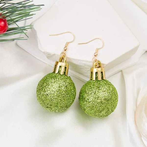 Christmas Snowflake Star Ball Bulb Dangle Earrings