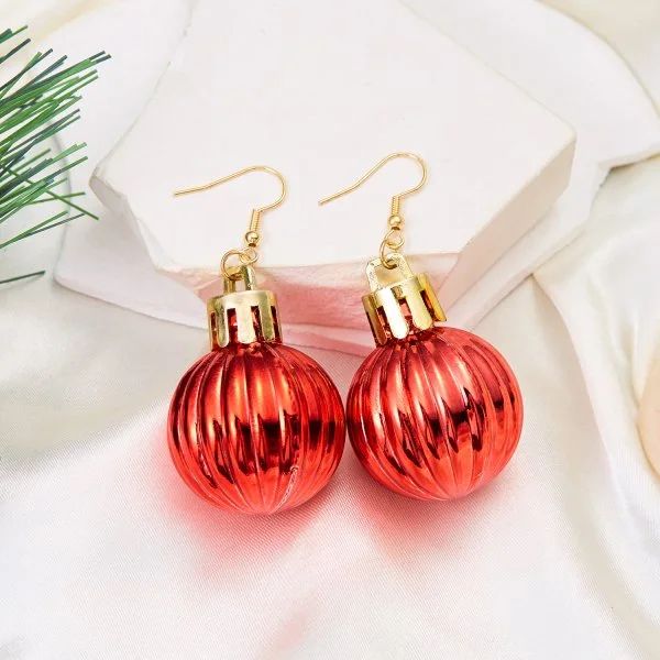 Christmas Snowflake Star Ball Bulb Dangle Earrings