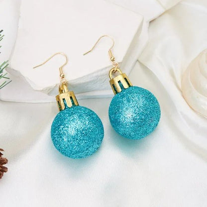Christmas Snowflake Star Ball Bulb Dangle Earrings