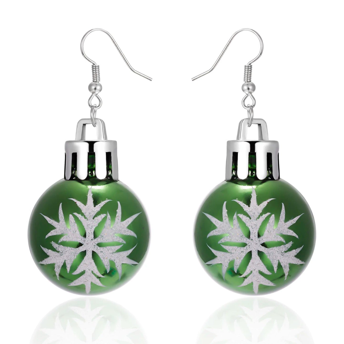 Christmas Snowflake Star Ball Bulb Dangle Earrings