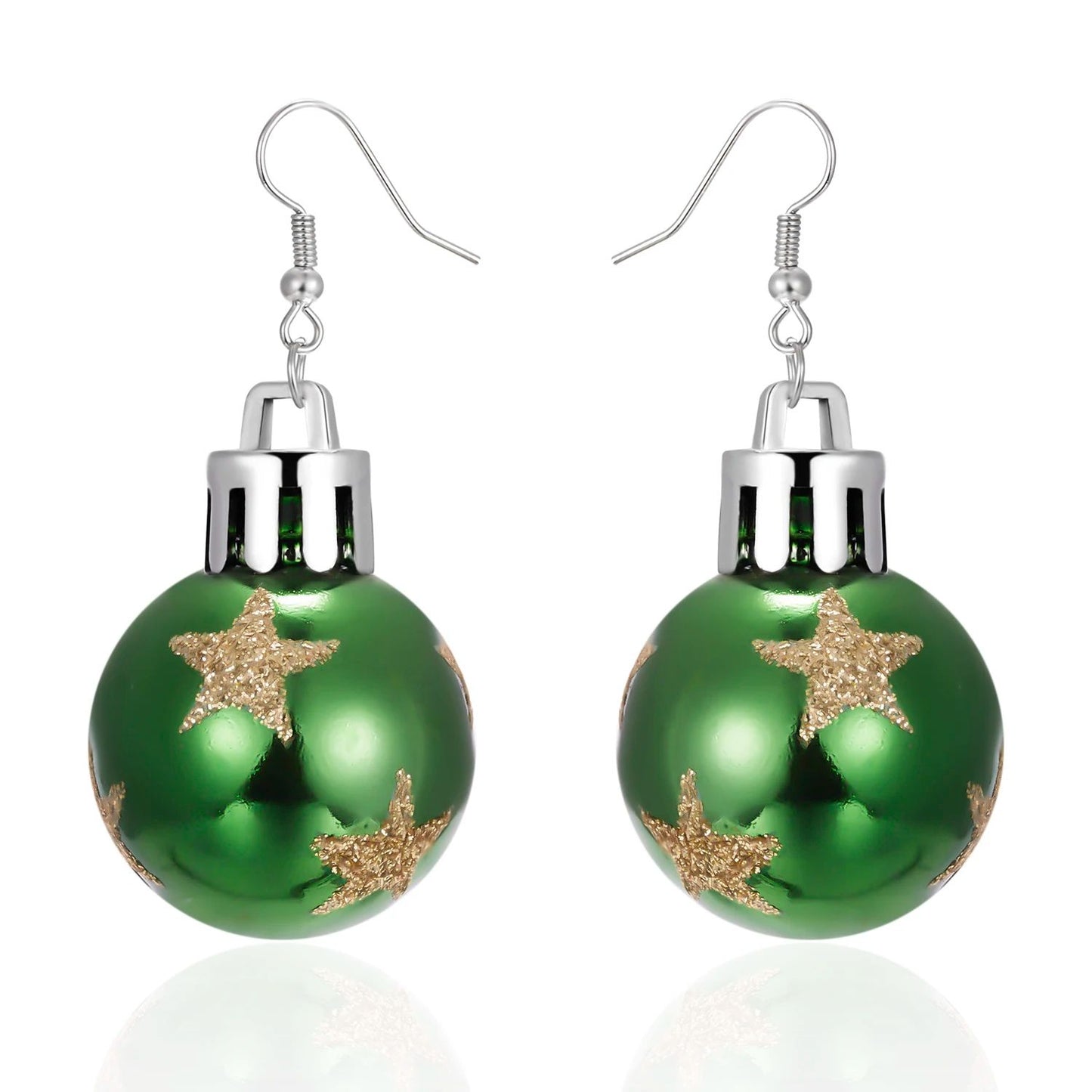 Christmas Snowflake Star Ball Bulb Dangle Earrings