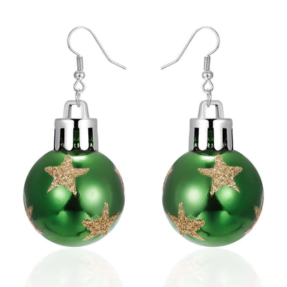 Christmas Snowflake Star Ball Bulb Dangle Earrings