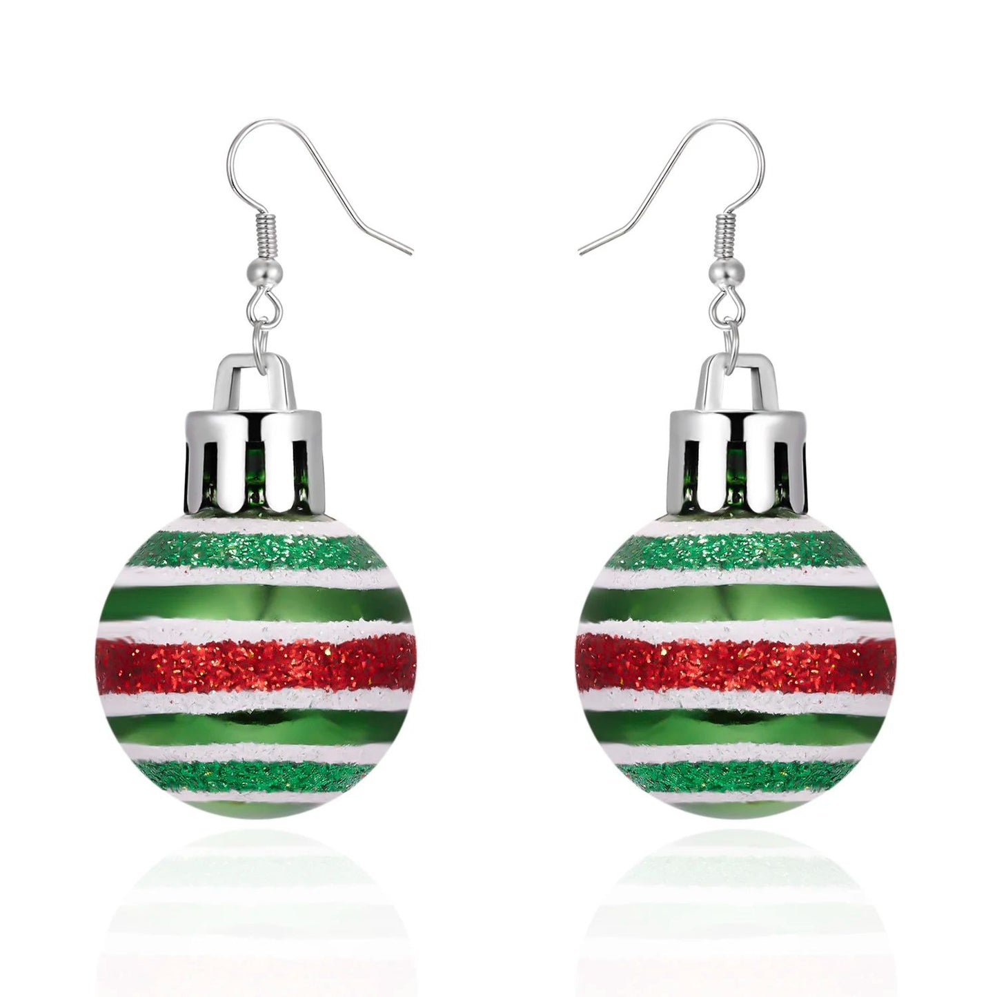 Christmas Snowflake Star Ball Bulb Dangle Earrings
