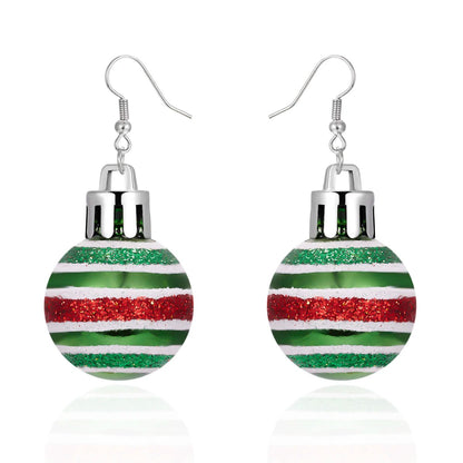 Christmas Snowflake Star Ball Bulb Dangle Earrings
