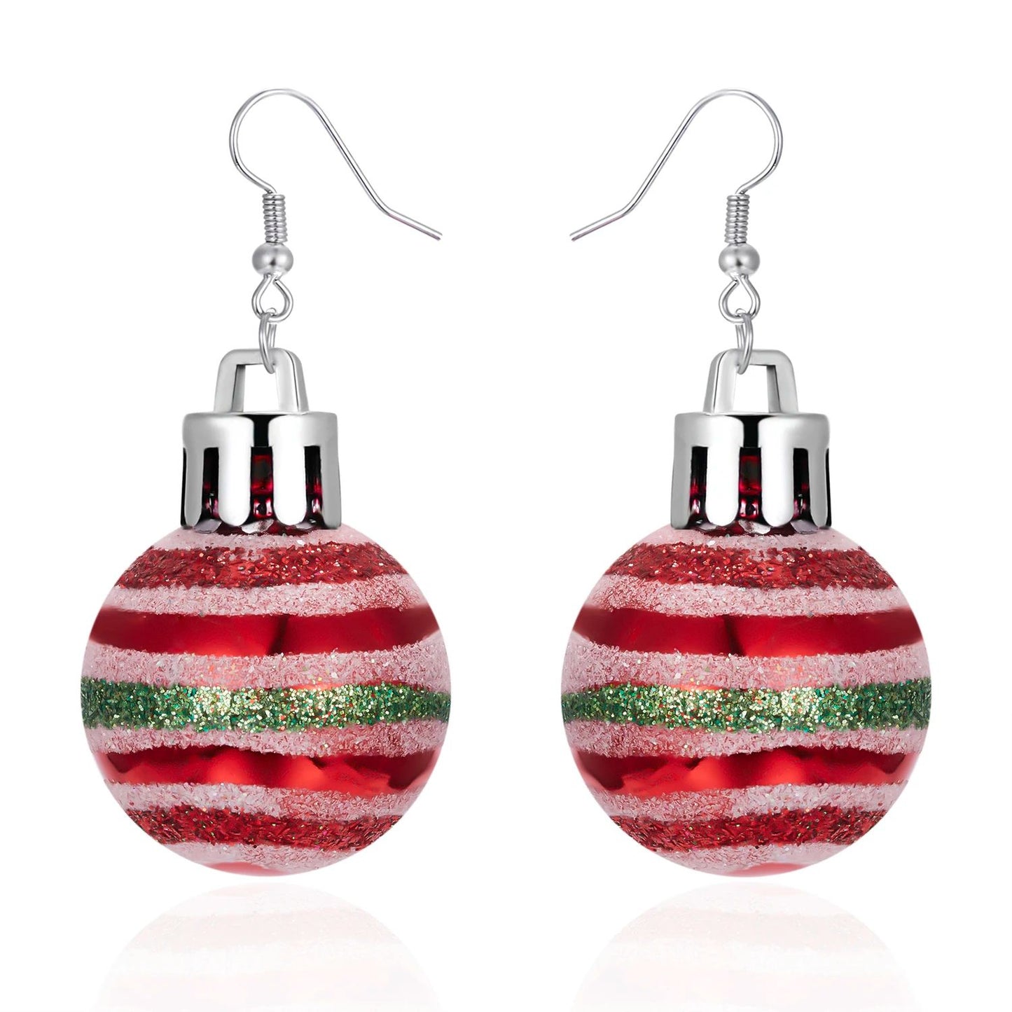 Christmas Snowflake Star Ball Bulb Dangle Earrings