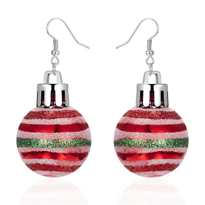 Christmas Snowflake Star Ball Bulb Dangle Earrings