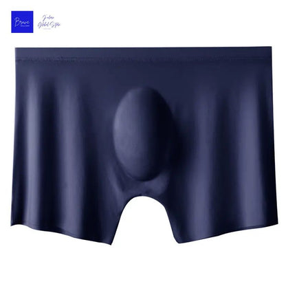 Men's Ice Silk Seamless Boxer Briefs – Breathable Antibacterial Lightweight Underwear