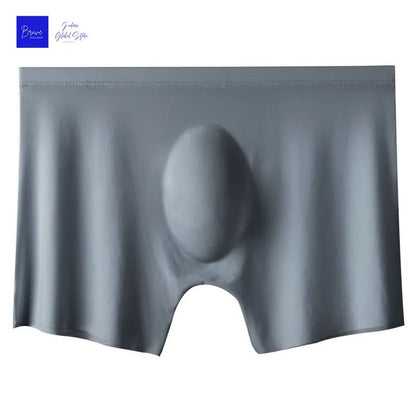 Men's Ice Silk Seamless Boxer Briefs – Breathable Antibacterial Lightweight Underwear