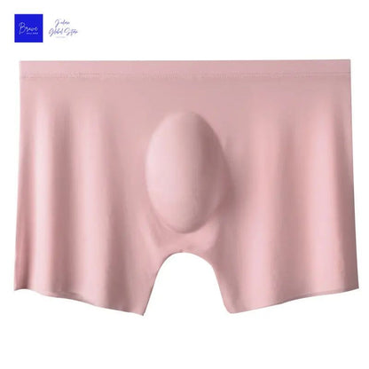 Men's Ice Silk Seamless Boxer Briefs – Breathable Antibacterial Lightweight Underwear