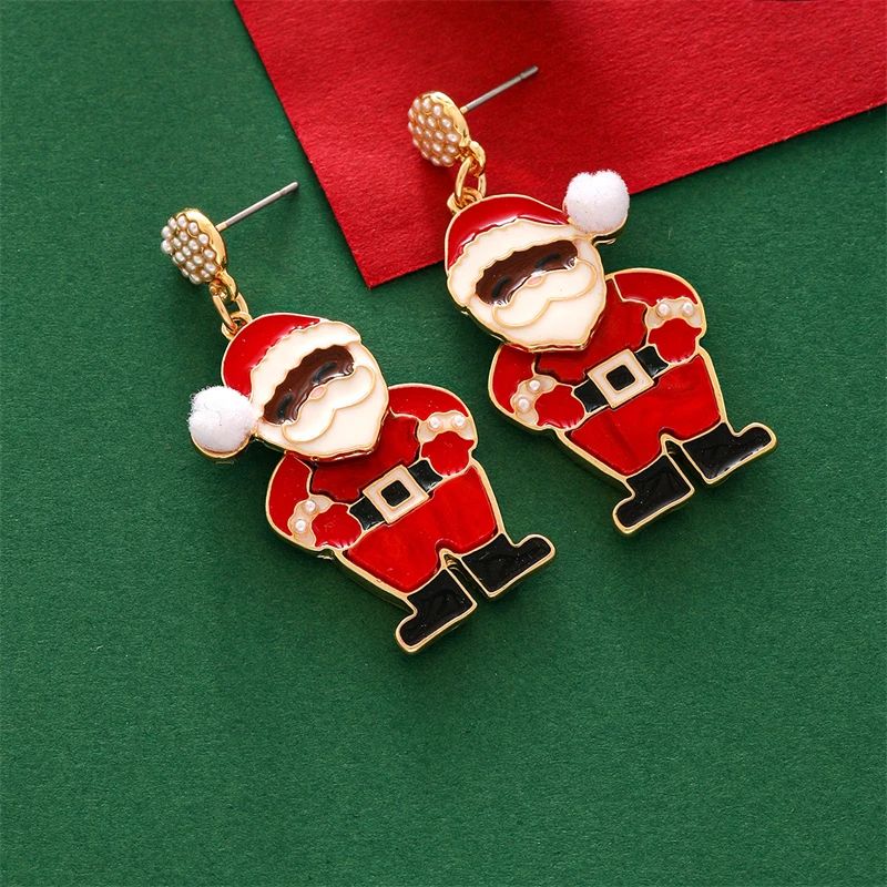 Rhinestone Christmas Light Bulb Drop Earrings