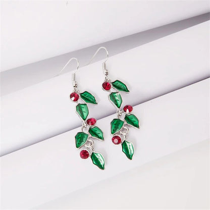 Rhinestone Christmas Light Bulb Drop Earrings