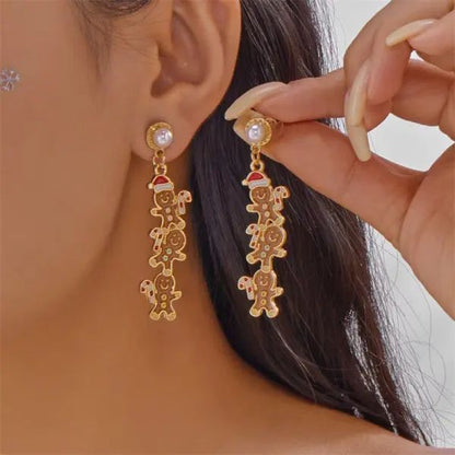 Rhinestone Christmas Light Bulb Drop Earrings