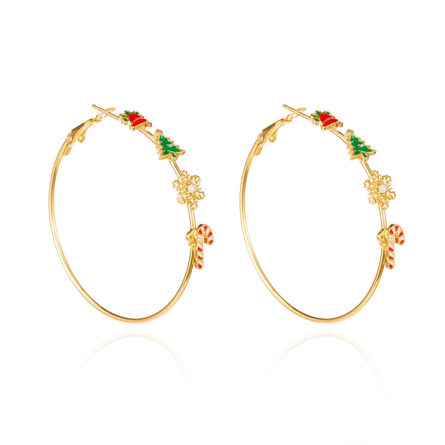 Rhinestone Snowman Christmas Drop Earrings