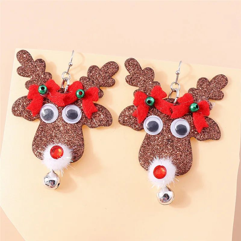 Cute Christmas Tree Star Drop Earrings