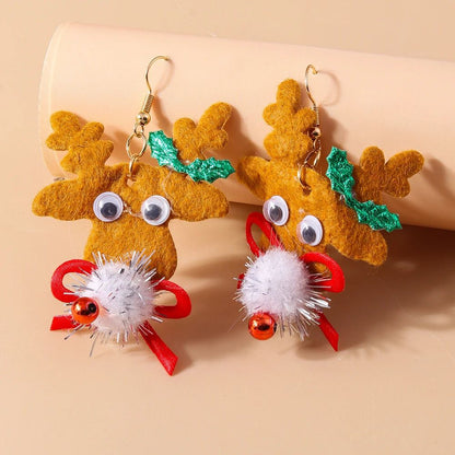 Cute Christmas Tree Star Drop Earrings