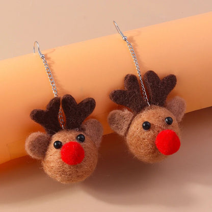 Cute Christmas Tree Star Drop Earrings