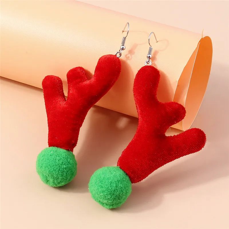 Cute Christmas Tree Star Drop Earrings