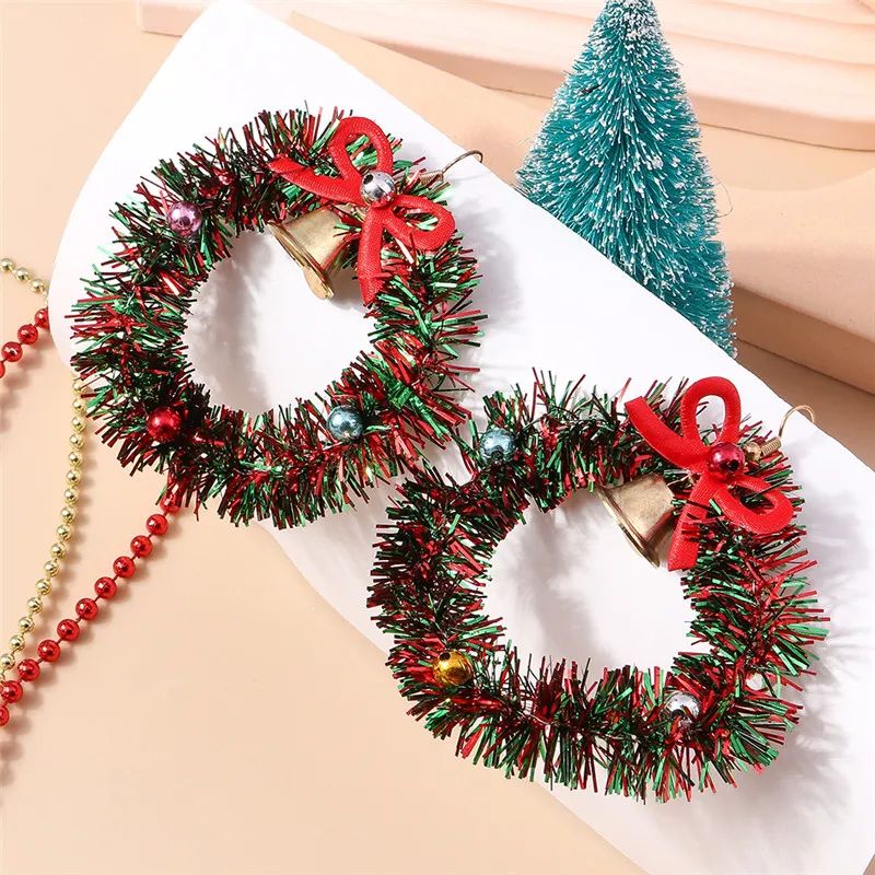 Cute Christmas Tree Star Drop Earrings