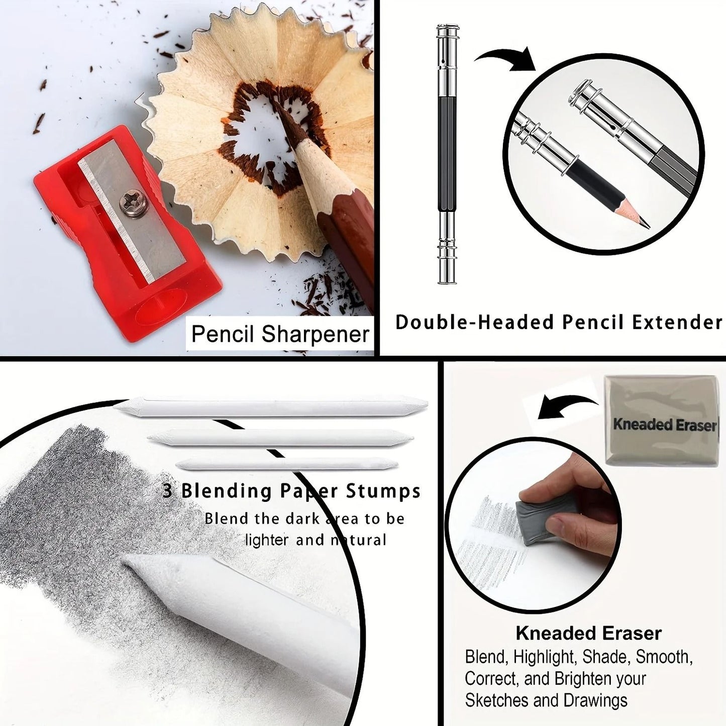Professional 29-Piece Sketching & Drawing Pencil Kit - Master Art Supply Set