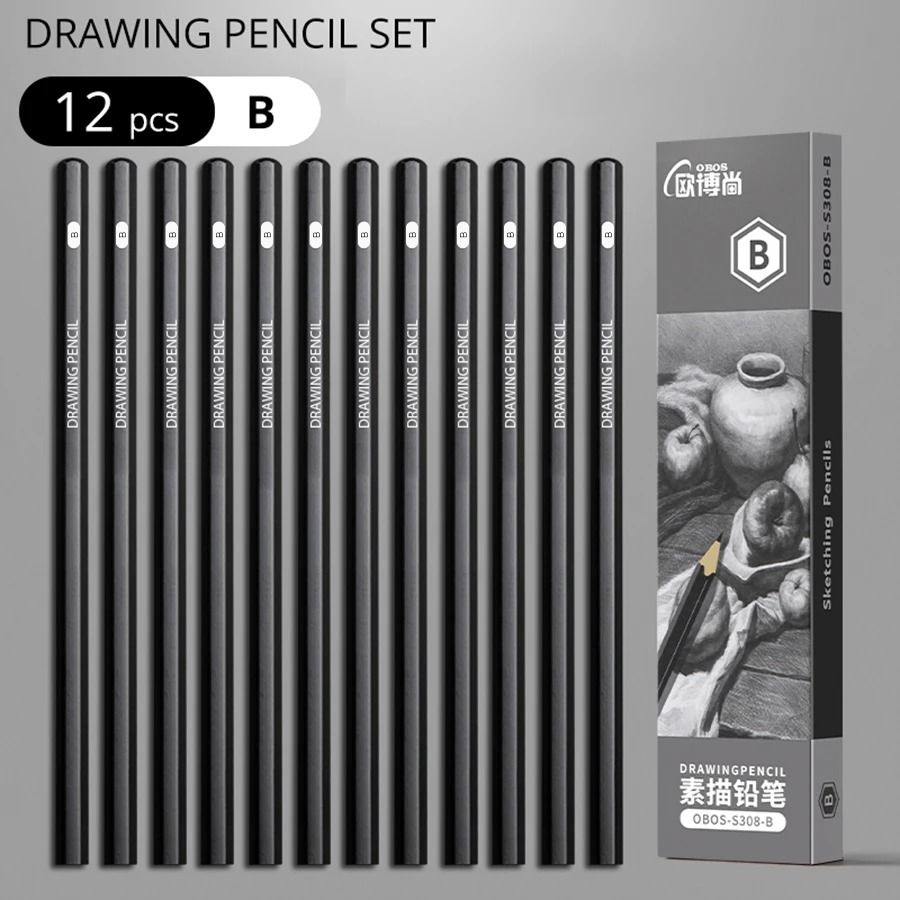 Professional Multi-Grade Graphite & Charcoal Sketching Pencil Set