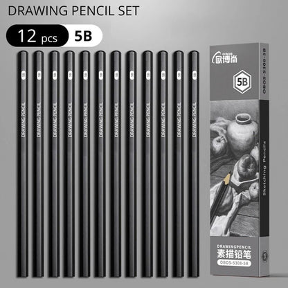 Professional Multi-Grade Graphite & Charcoal Sketching Pencil Set
