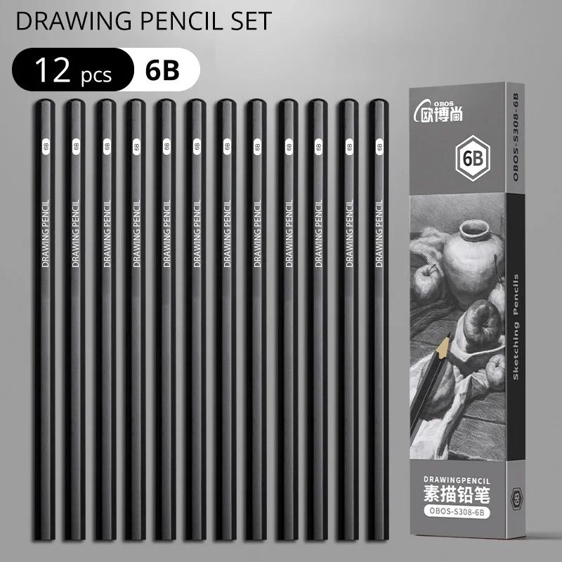 Professional Multi-Grade Graphite & Charcoal Sketching Pencil Set