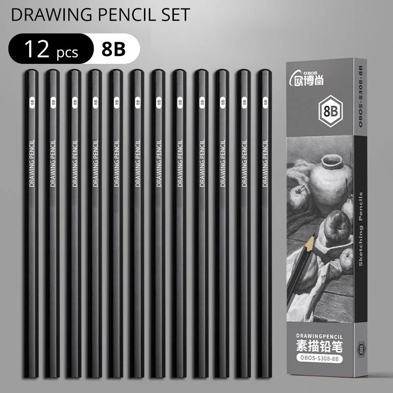 Professional Multi-Grade Graphite & Charcoal Sketching Pencil Set