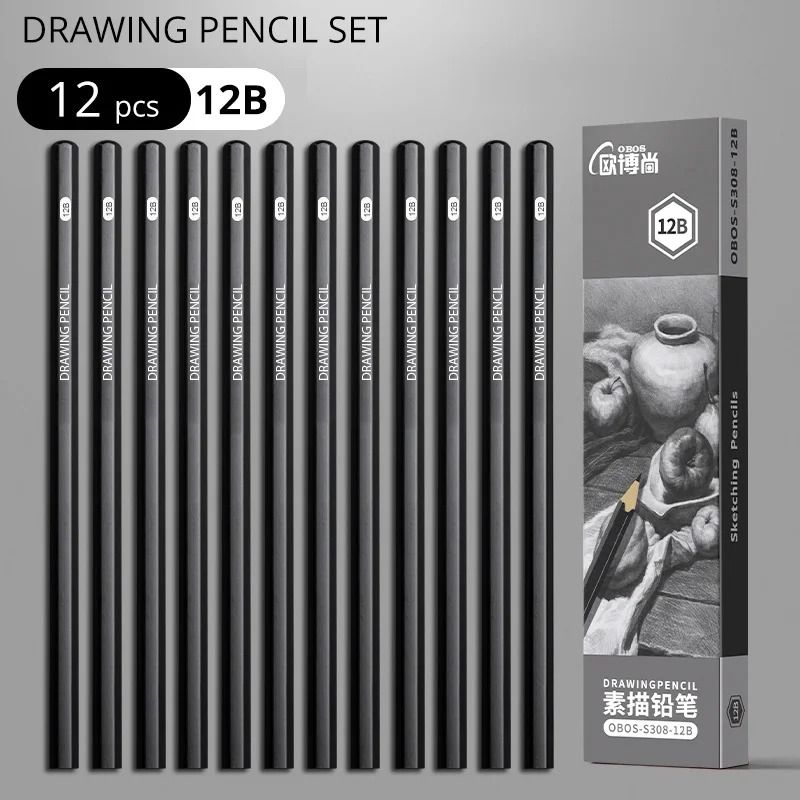 Professional Multi-Grade Graphite & Charcoal Sketching Pencil Set