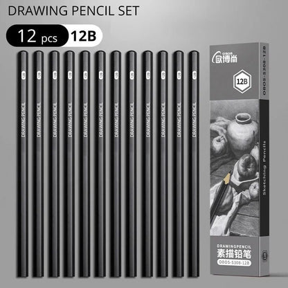Professional Multi-Grade Graphite & Charcoal Sketching Pencil Set
