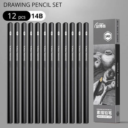 Professional Multi-Grade Graphite & Charcoal Sketching Pencil Set