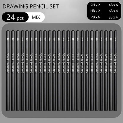 Professional Multi-Grade Graphite & Charcoal Sketching Pencil Set