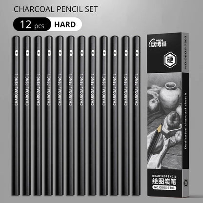 Professional Multi-Grade Graphite & Charcoal Sketching Pencil Set