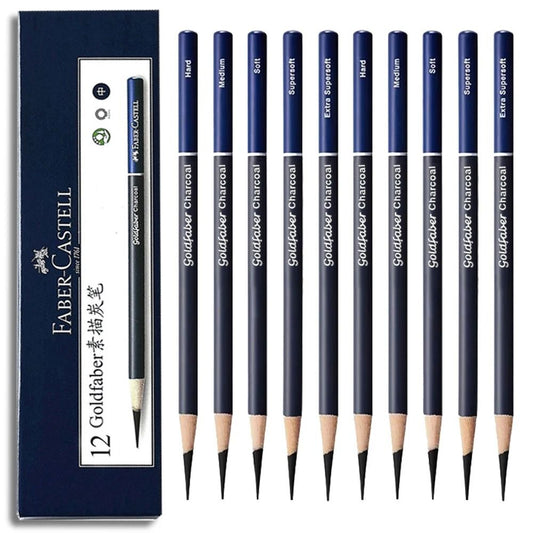 Faber Castell Goldfaber Charcoal Pencils Set for Sketching Shading and Drawing